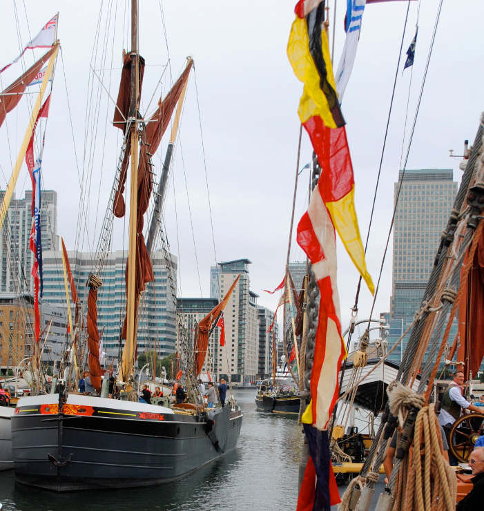 Defiance taking her place in the dock (@ West India Dock) — Picture by Renee Waite